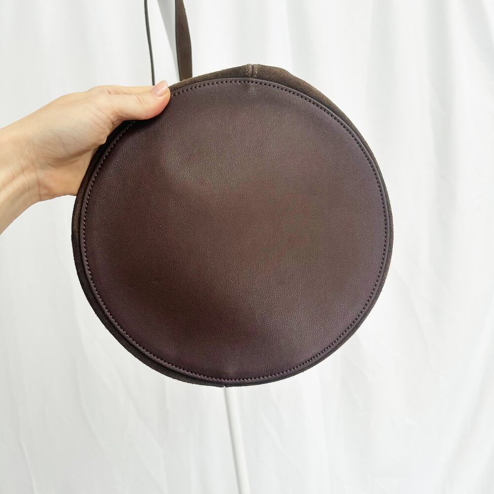 Khaite Tote Bag Lotus Suede Dark Brown Leather Shoulder Purse Large Scarf - Picture 6 of 12